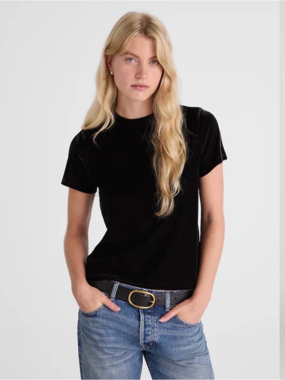 Madewell The Relaxed Tee in Velvet Black NWT XS Crewneck Short Sleeve